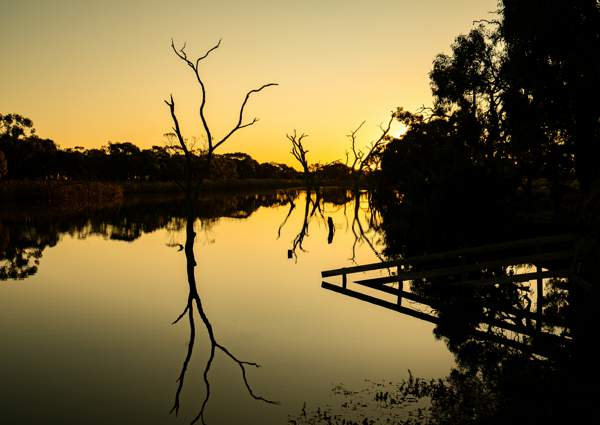 A photo of the Murray River at Torrumbarry